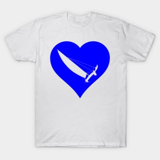 Blue heart with catamaran T-Shirt